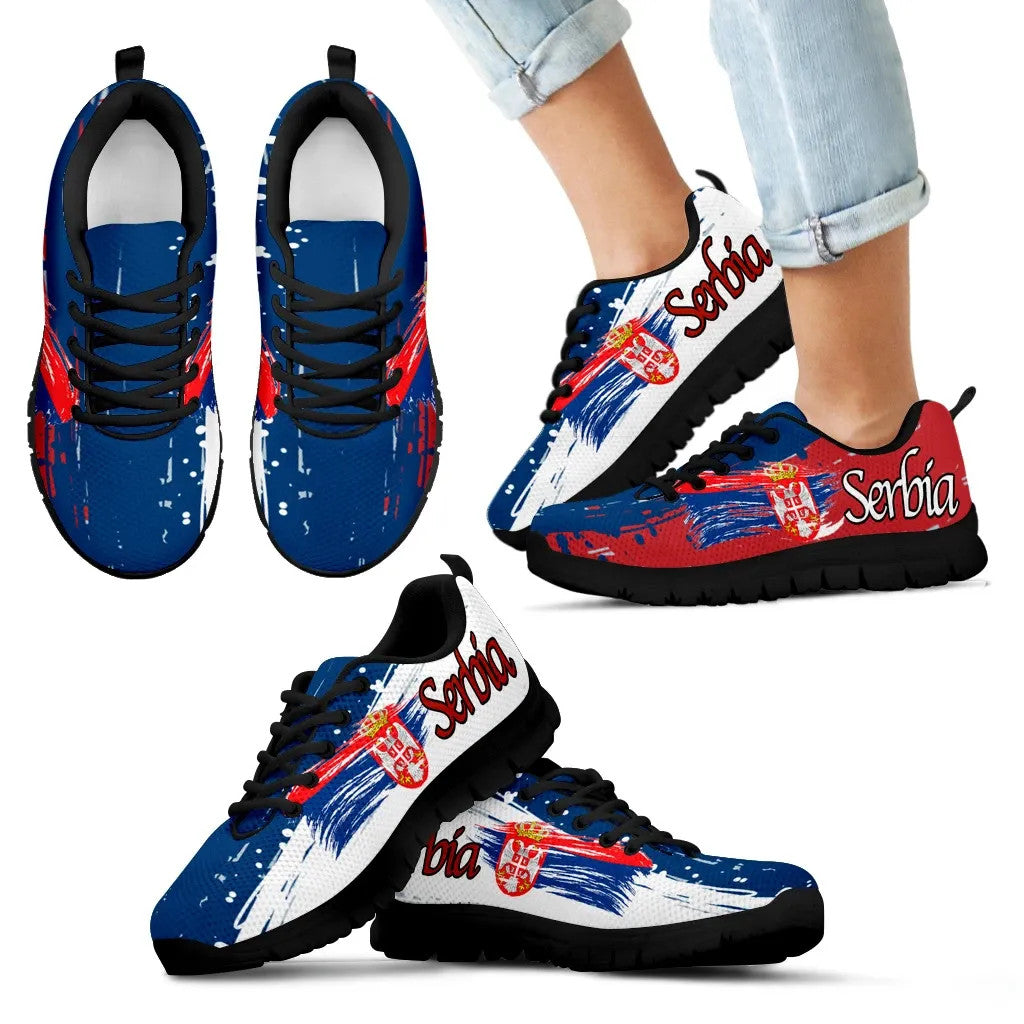 Serbia Sneakers Serbia Flag Men's/Women's/Kid's RLT7 - Wonder Print Shop