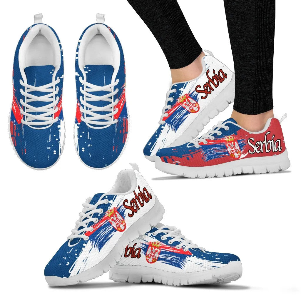 Serbia Sneakers Serbia Flag Men's/Women's/Kid's RLT7 - Wonder Print Shop