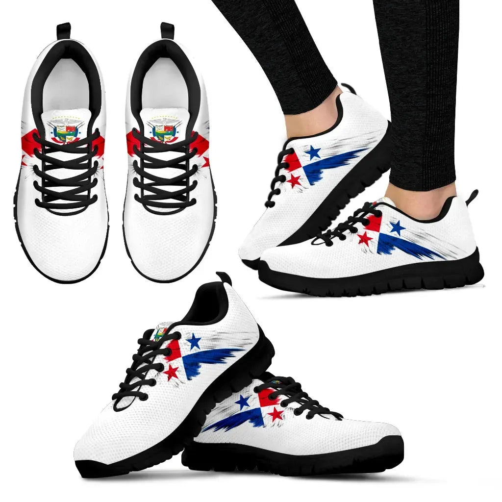 Panama Men's / Women's Black and White Sneakers RLT13 - Wonder Print Shop
