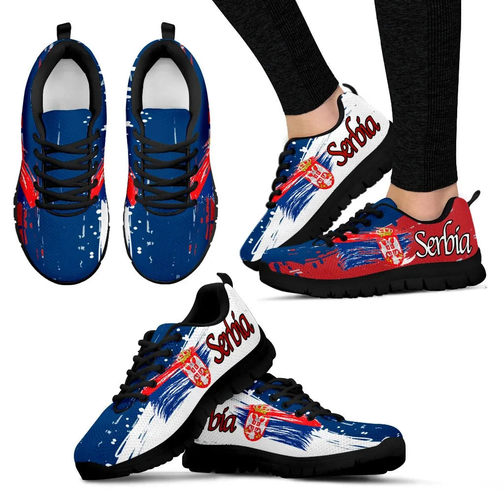 Serbia Sneakers Serbia Flag Men's/Women's/Kid's RLT7 - Wonder Print Shop