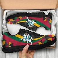 Lithuania Sneakers - Lithuania Coat Of Arms with Flag Color RLT6 - Wonder Print Shop