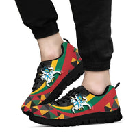 Lithuania Sneakers - Lithuania Coat Of Arms with Flag Color RLT6 - Wonder Print Shop