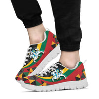 Lithuania Sneakers - Lithuania Coat Of Arms with Flag Color RLT6 - Wonder Print Shop