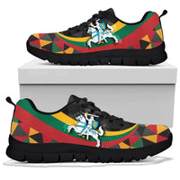 Lithuania Sneakers - Lithuania Coat Of Arms with Flag Color RLT6 - Wonder Print Shop