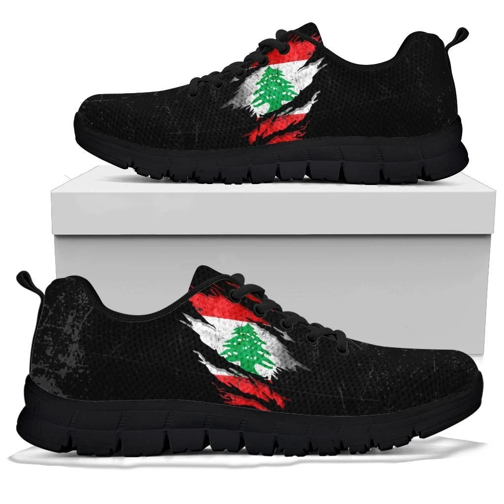 Lebanon In Me Sneakers - Special Grunge Style RLT6 - Wonder Print Shop