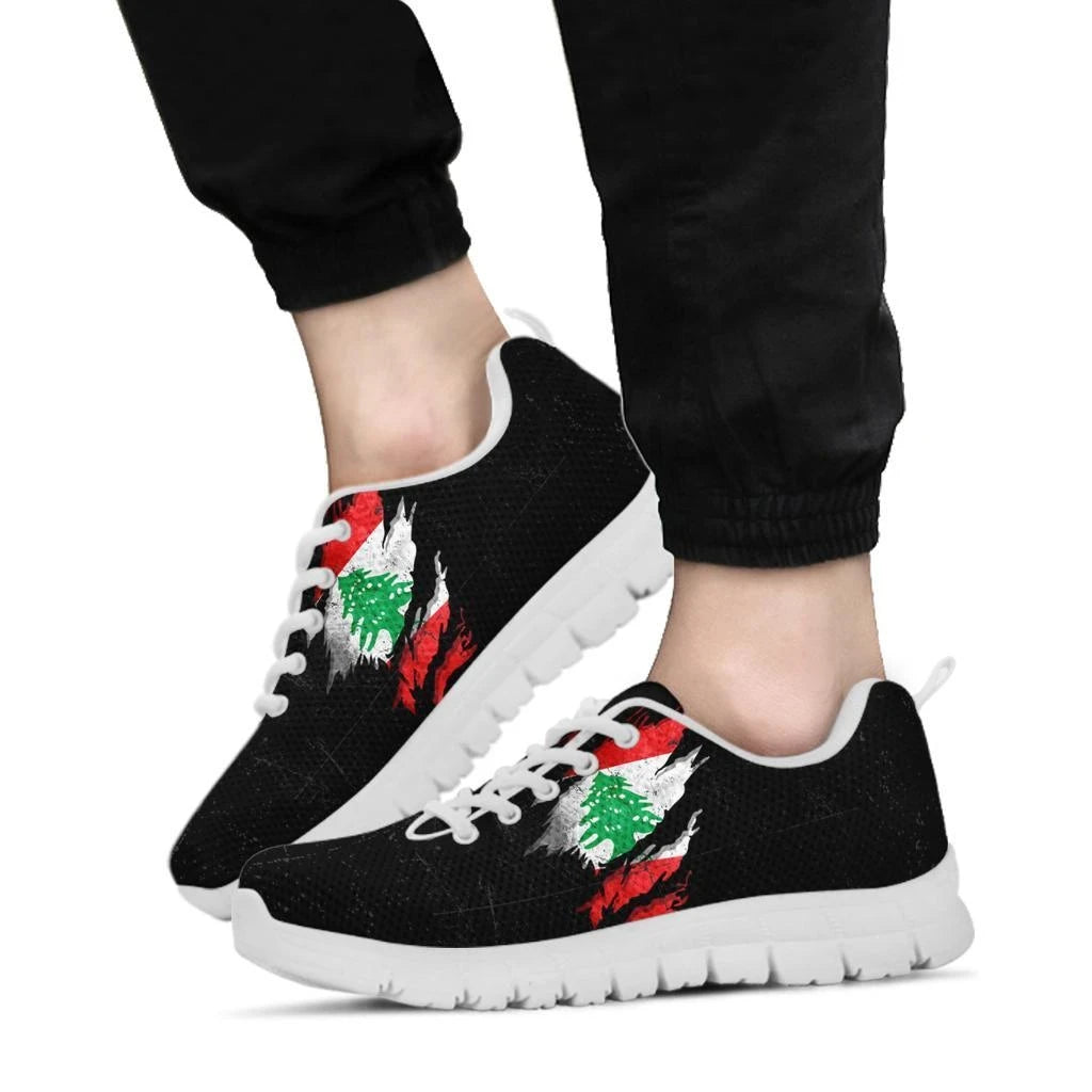 Lebanon In Me Sneakers - Special Grunge Style RLT6 - Wonder Print Shop
