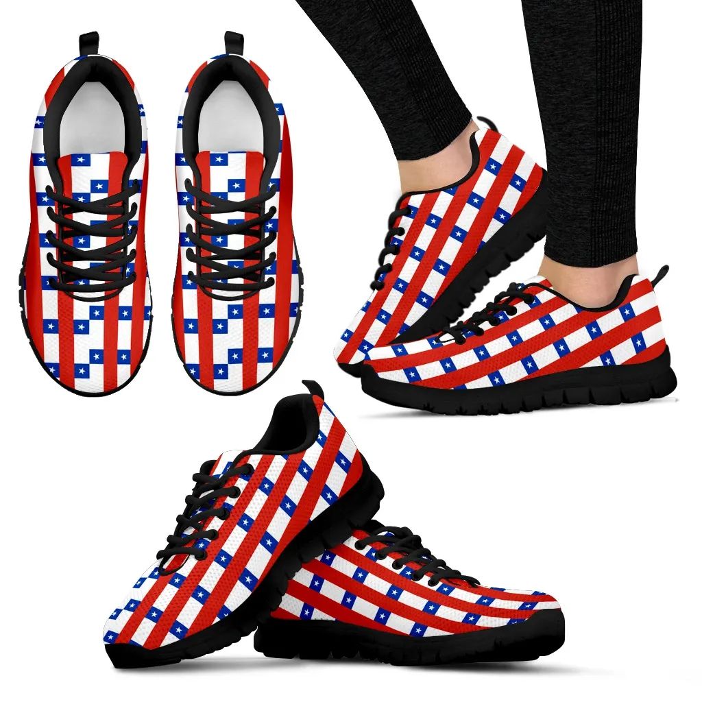 Chile Flag Pattern Sneakers RLT7 - Wonder Print Shop