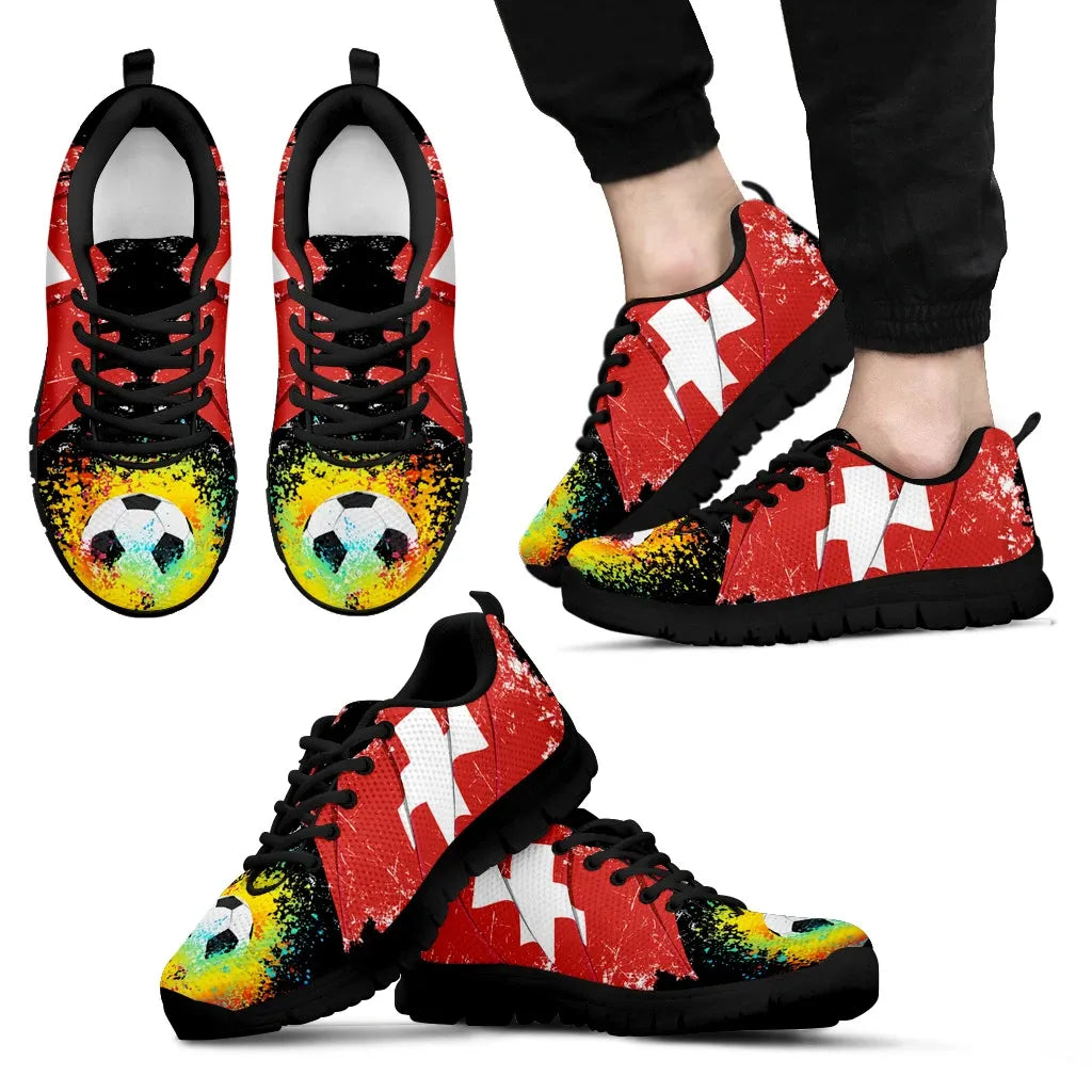 Switzerland Flag Football Sneakers RLT13 - Wonder Print Shop