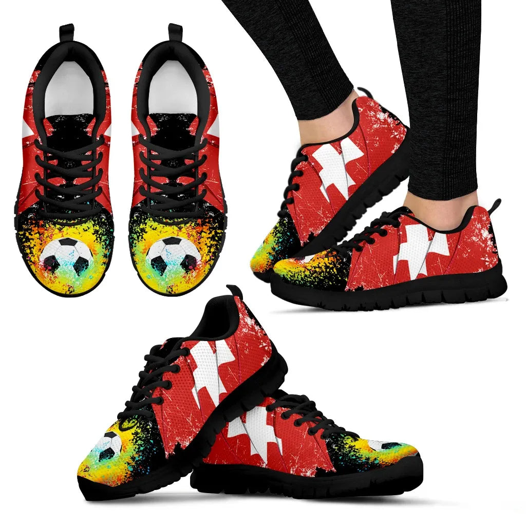 Switzerland Flag Football Sneakers RLT13 - Wonder Print Shop