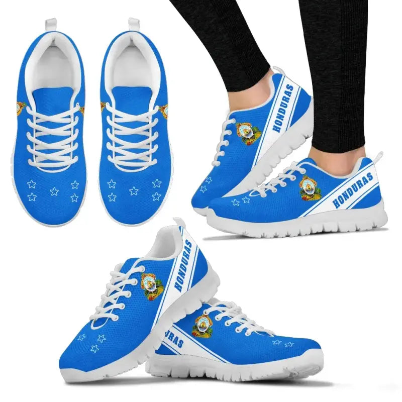Honduras Flag Sneakers - Line Style RLT8 - Wonder Print Shop