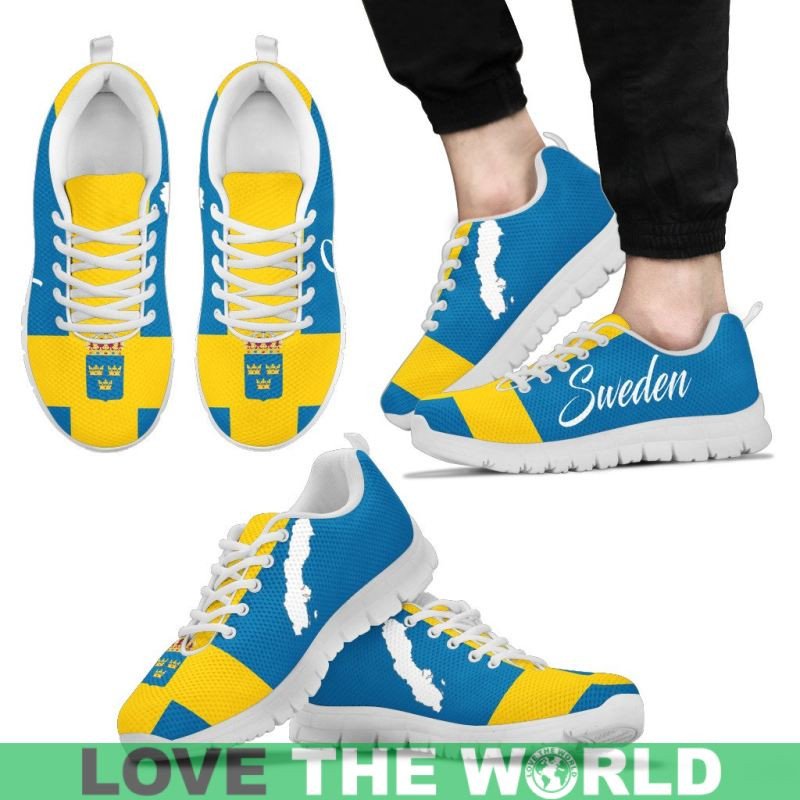 Sweden Map Flag Sneakers RLT7 - Wonder Print Shop