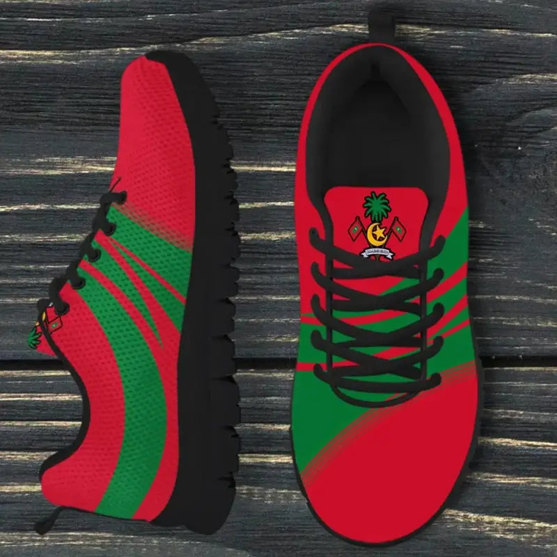 Maldives Coat Of Arms Sneakers Cricket RLT12 - Wonder Print Shop