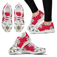 Switzerland Edelweiss Flower Sneakers RLT13 - Wonder Print Shop