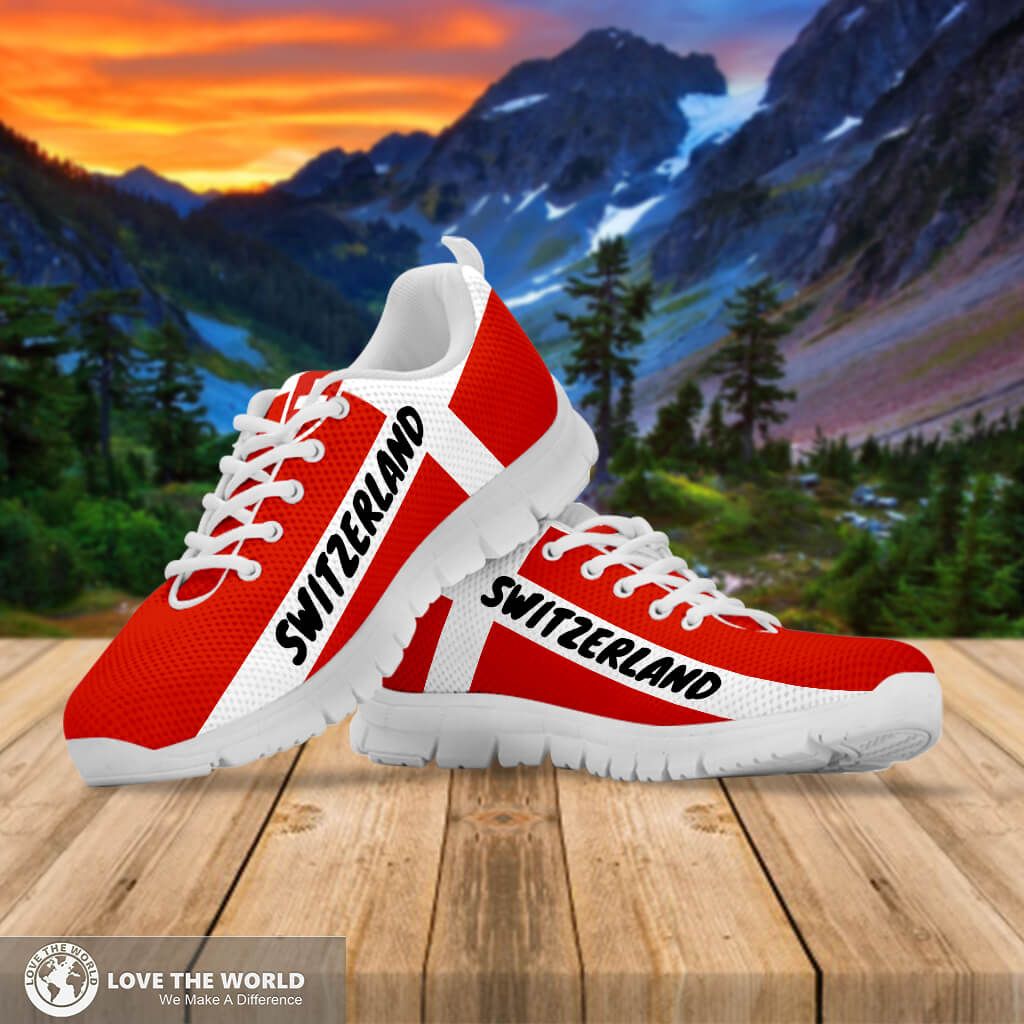 Switzerland Sneakers Flag and Coat Of Arm RLT13 - Wonder Print Shop