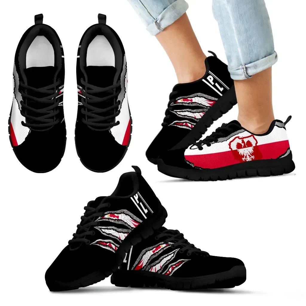 (Polska) Poland Sneakers Adamantium With Flag RLT7 - Wonder Print Shop