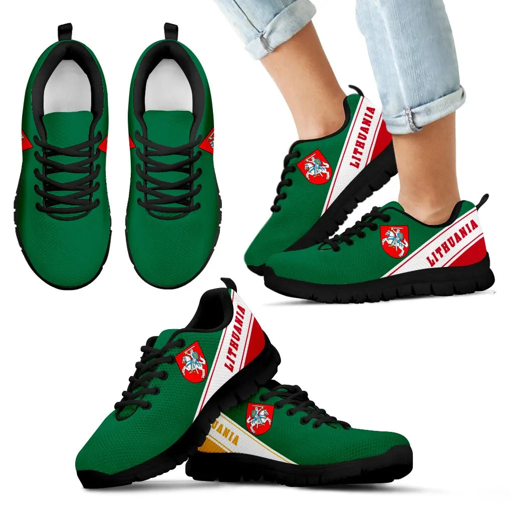 Lithuania Flag Sneakers - Line Style RLT6 - Wonder Print Shop