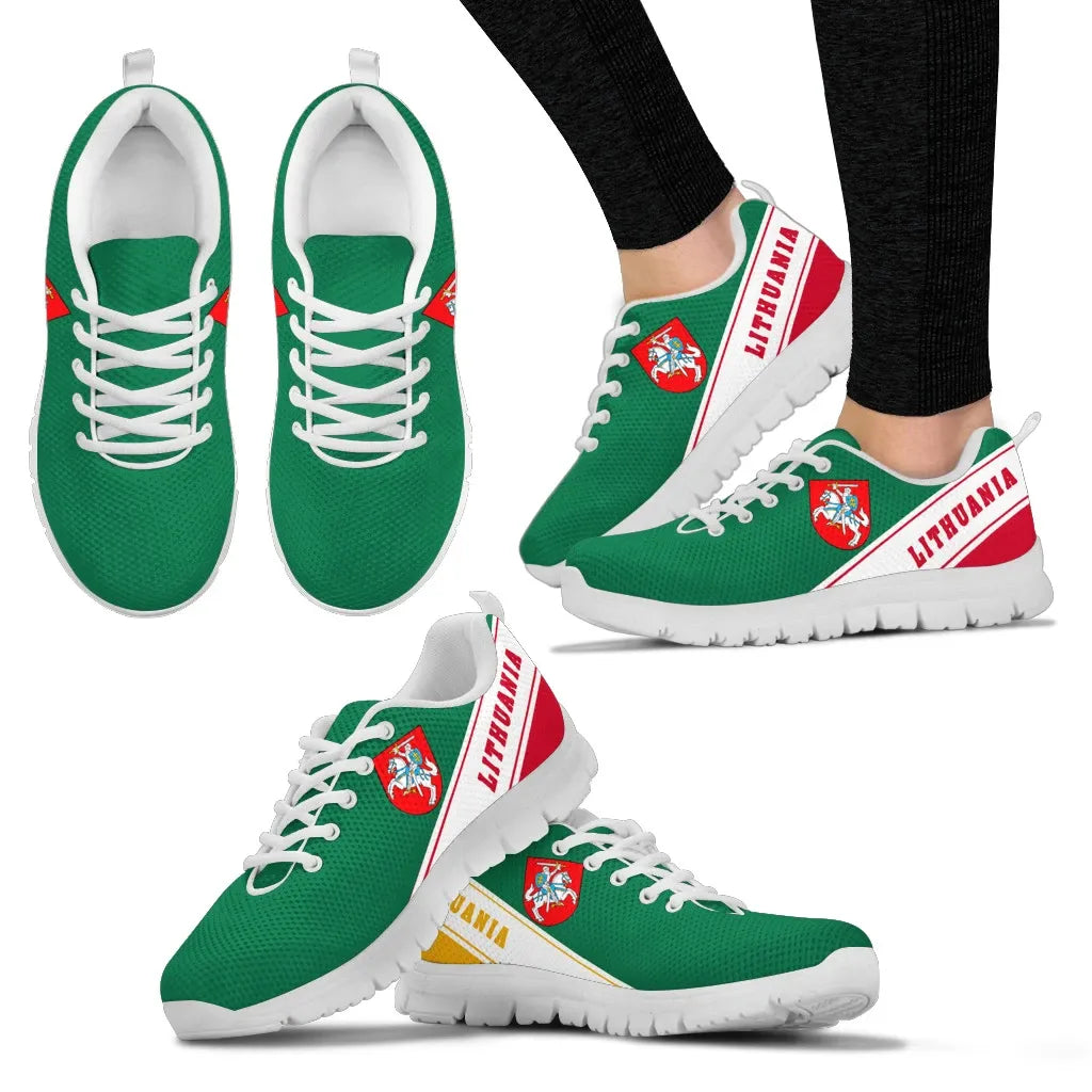 Lithuania Flag Sneakers - Line Style RLT6 - Wonder Print Shop