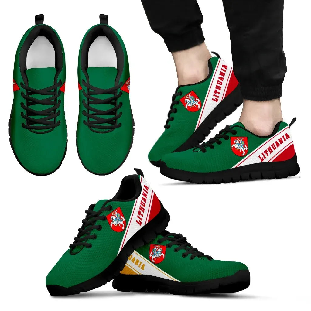 Lithuania Flag Sneakers - Line Style RLT6 - Wonder Print Shop