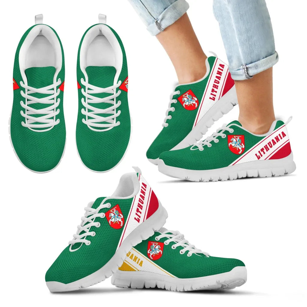 Lithuania Flag Sneakers - Line Style RLT6 - Wonder Print Shop