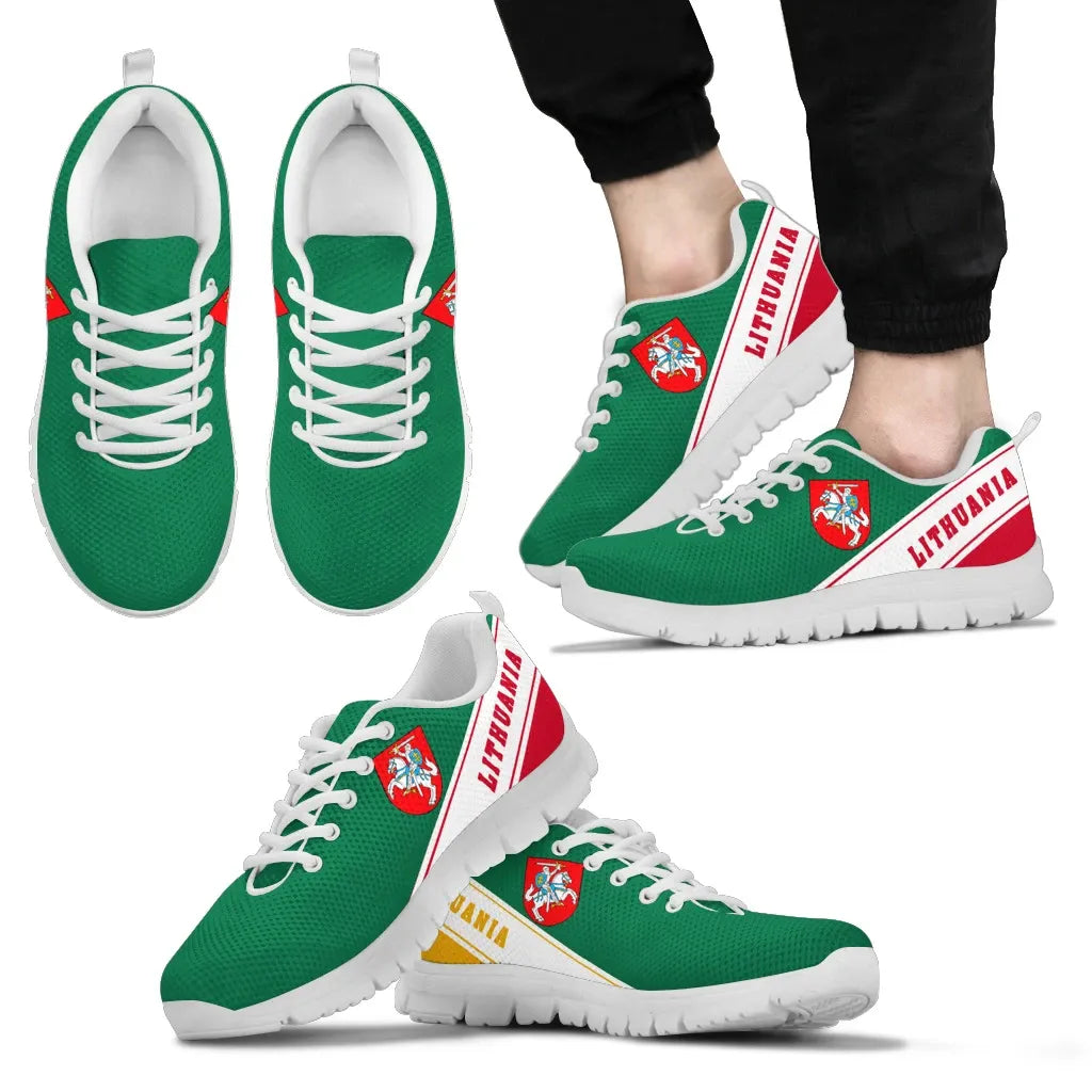 Lithuania Flag Sneakers - Line Style RLT6 - Wonder Print Shop