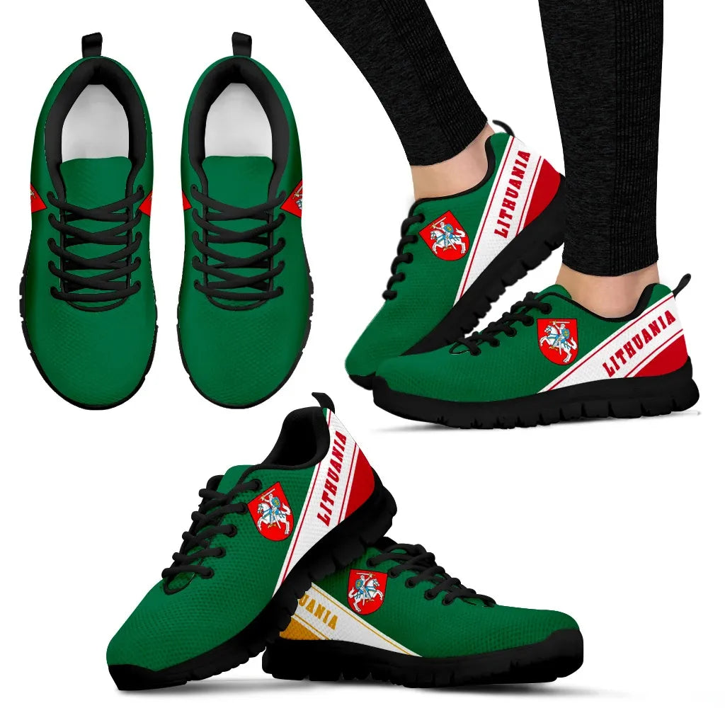 Lithuania Flag Sneakers - Line Style RLT6 - Wonder Print Shop
