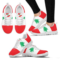 Lebanon Sneakers - Coat Of Arms and Flag Lebanon RLT6 - Wonder Print Shop