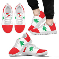 Lebanon Sneakers - Coat Of Arms and Flag Lebanon RLT6 - Wonder Print Shop
