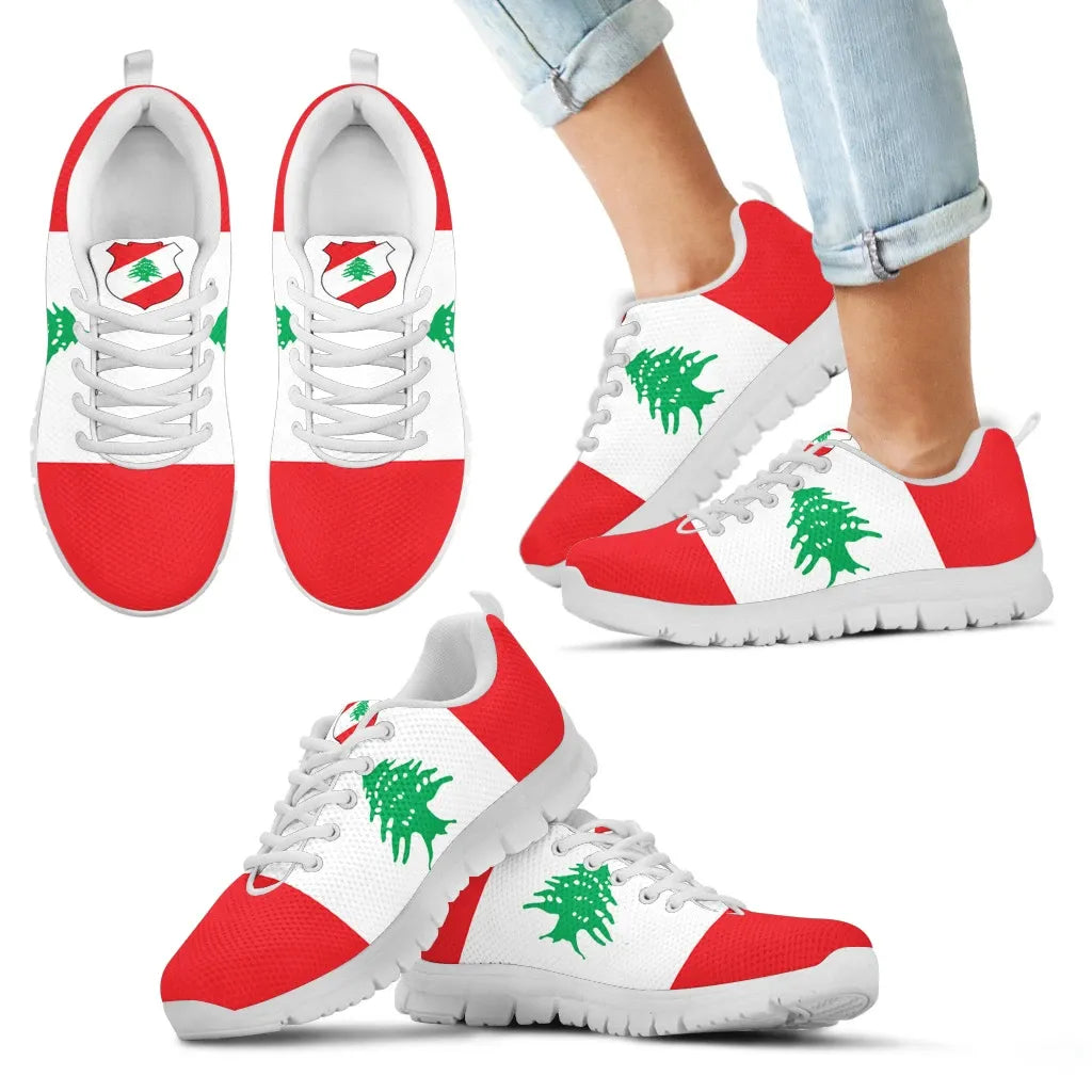Lebanon Sneakers - Coat Of Arms and Flag Lebanon RLT6 - Wonder Print Shop
