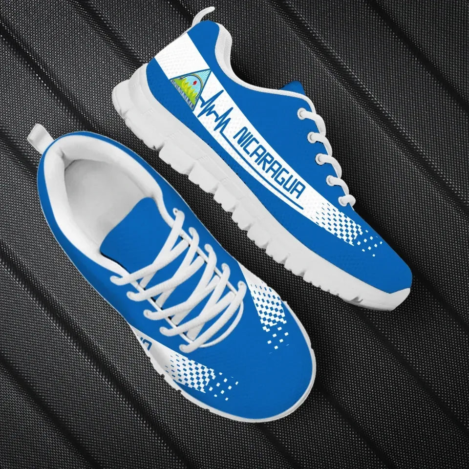 Nicaragua Heartbeat Sneakers RLT8 - Wonder Print Shop