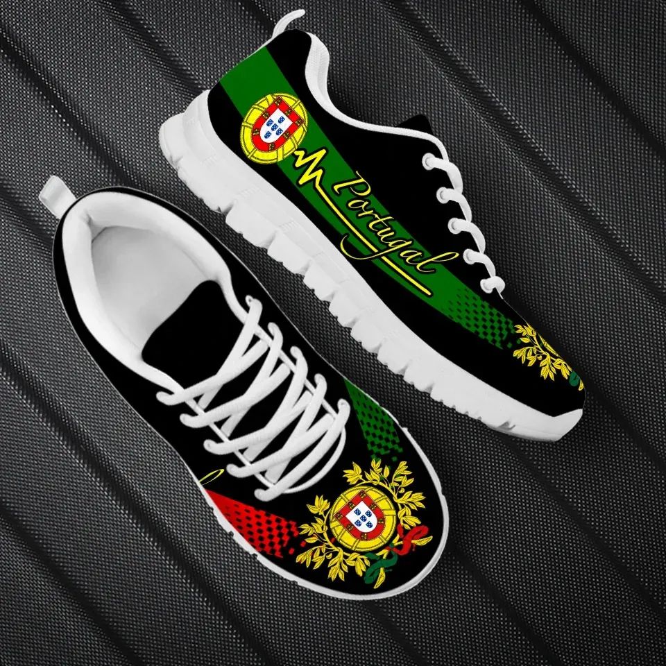 Portugal Heartbeat Sneakers Coat Of Arms RLT7 - Wonder Print Shop