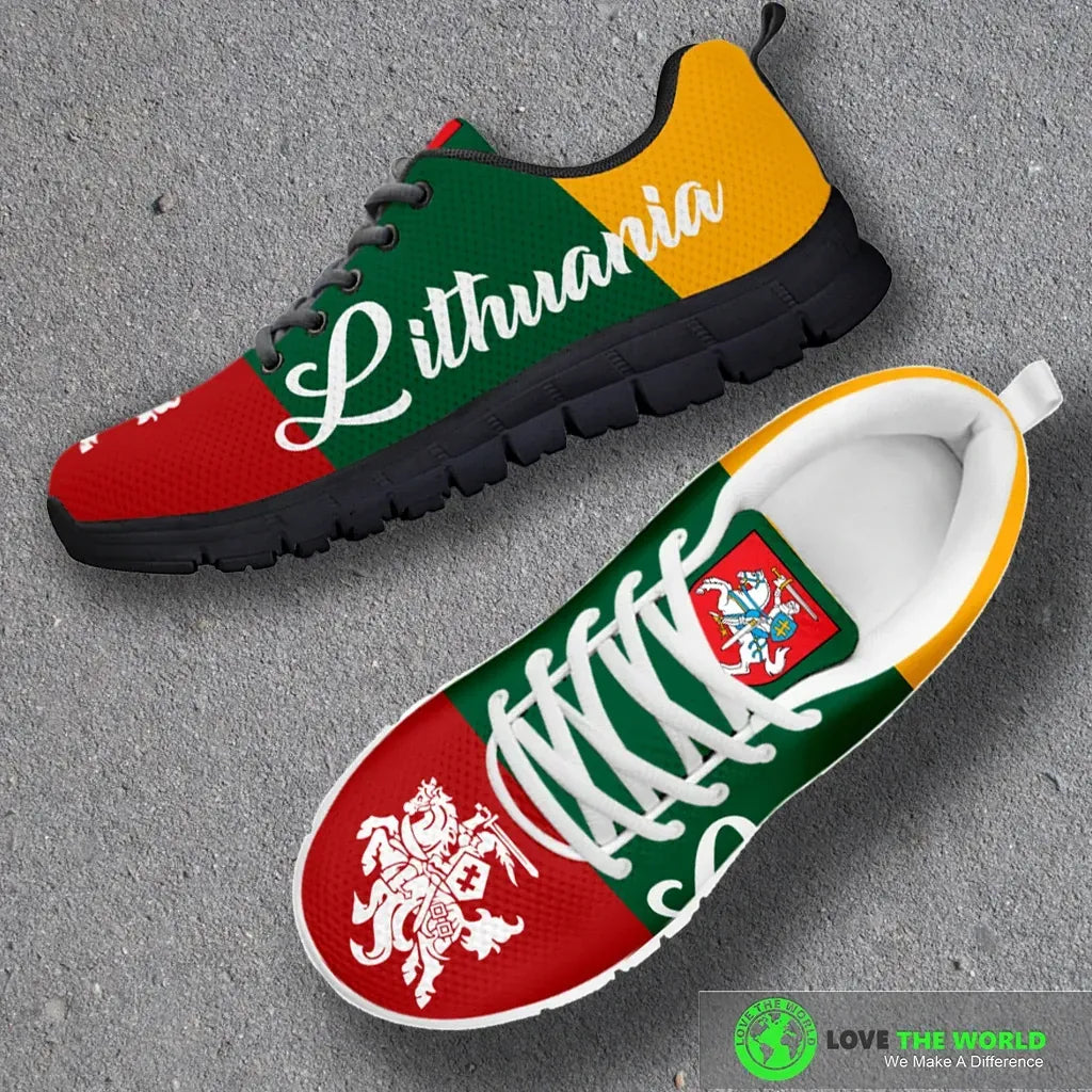 Lithuania - Lietuva Flag Men's/Women's Sneakers Shoes RLT6 - Wonder Print Shop