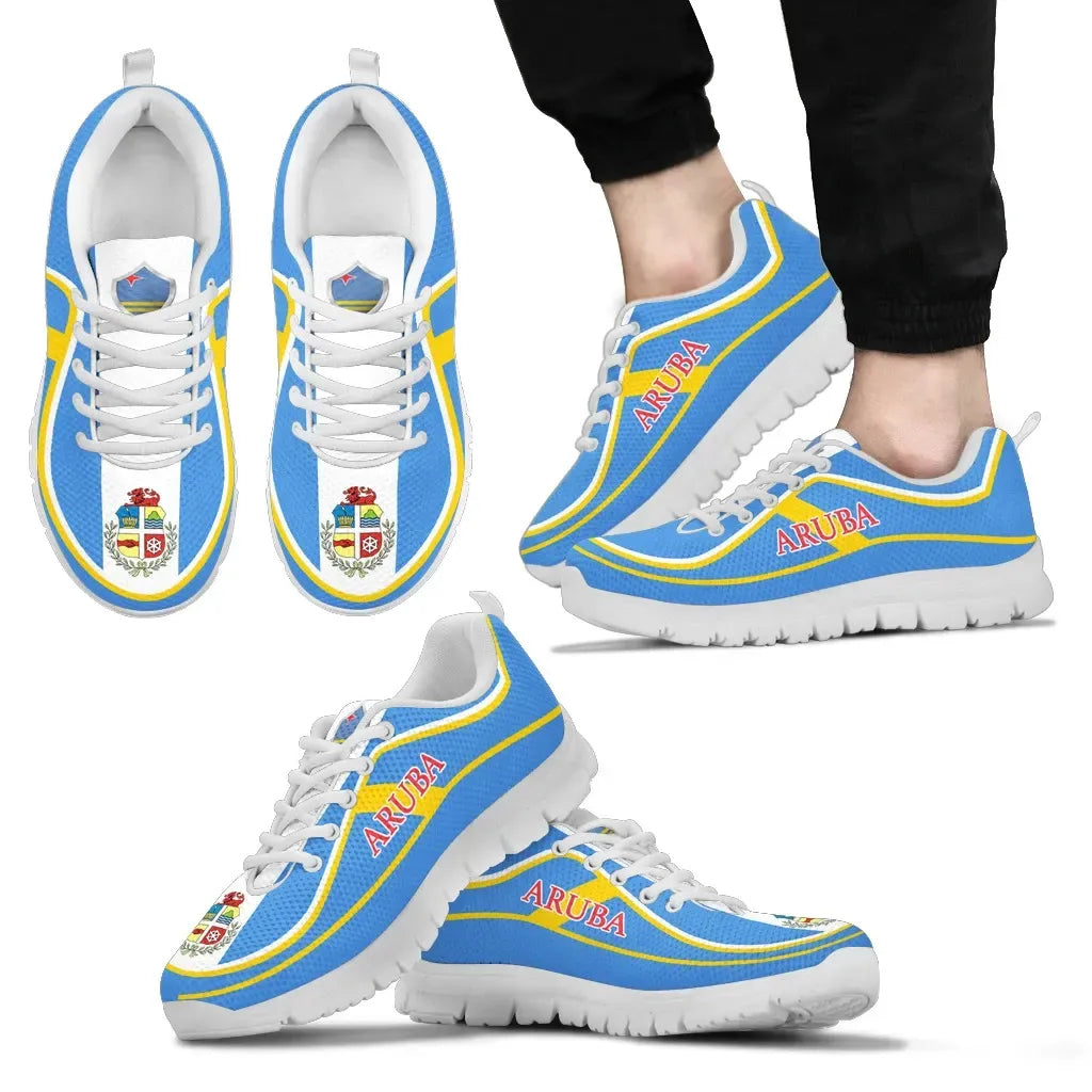 Aruba Flag Color Sneakers RLT7 - Wonder Print Shop