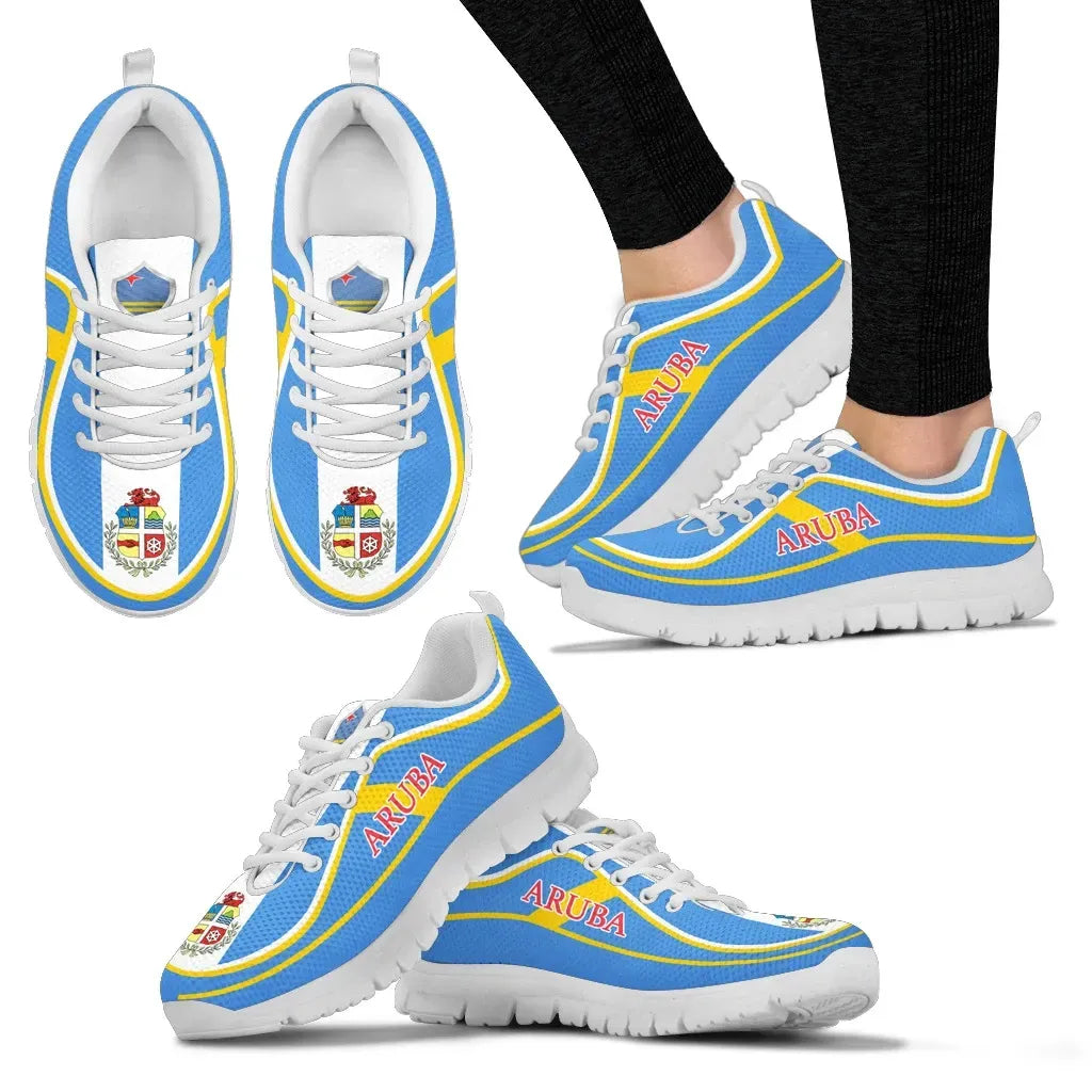 Aruba Flag Color Sneakers RLT7 - Wonder Print Shop