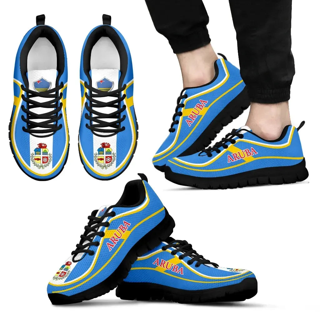 Aruba Flag Color Sneakers RLT7 - Wonder Print Shop