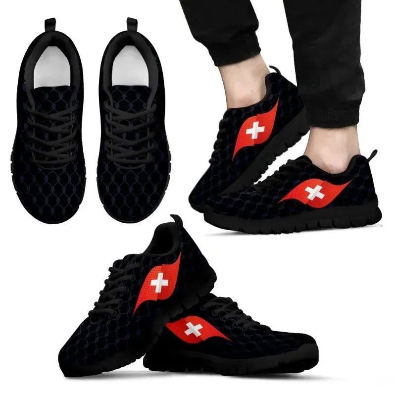 Switzerland Flag Sneakers RLT13 - Wonder Print Shop