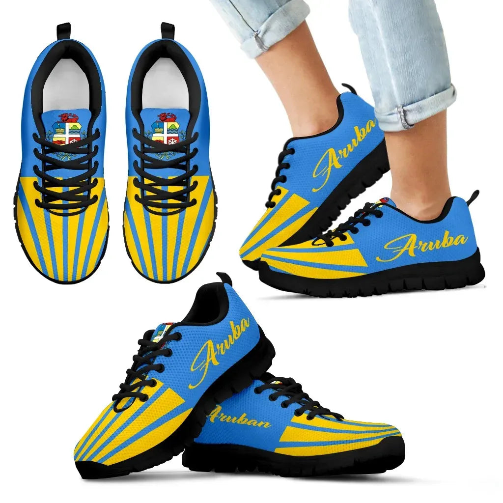 Aruba Sneakers - Aruban Shoes Coat Of Arms Kid RLT7 - Wonder Print Shop