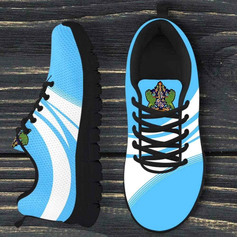 Saint Lucia Coat Of Arms Sneakers Cricket RLT6 - Wonder Print Shop