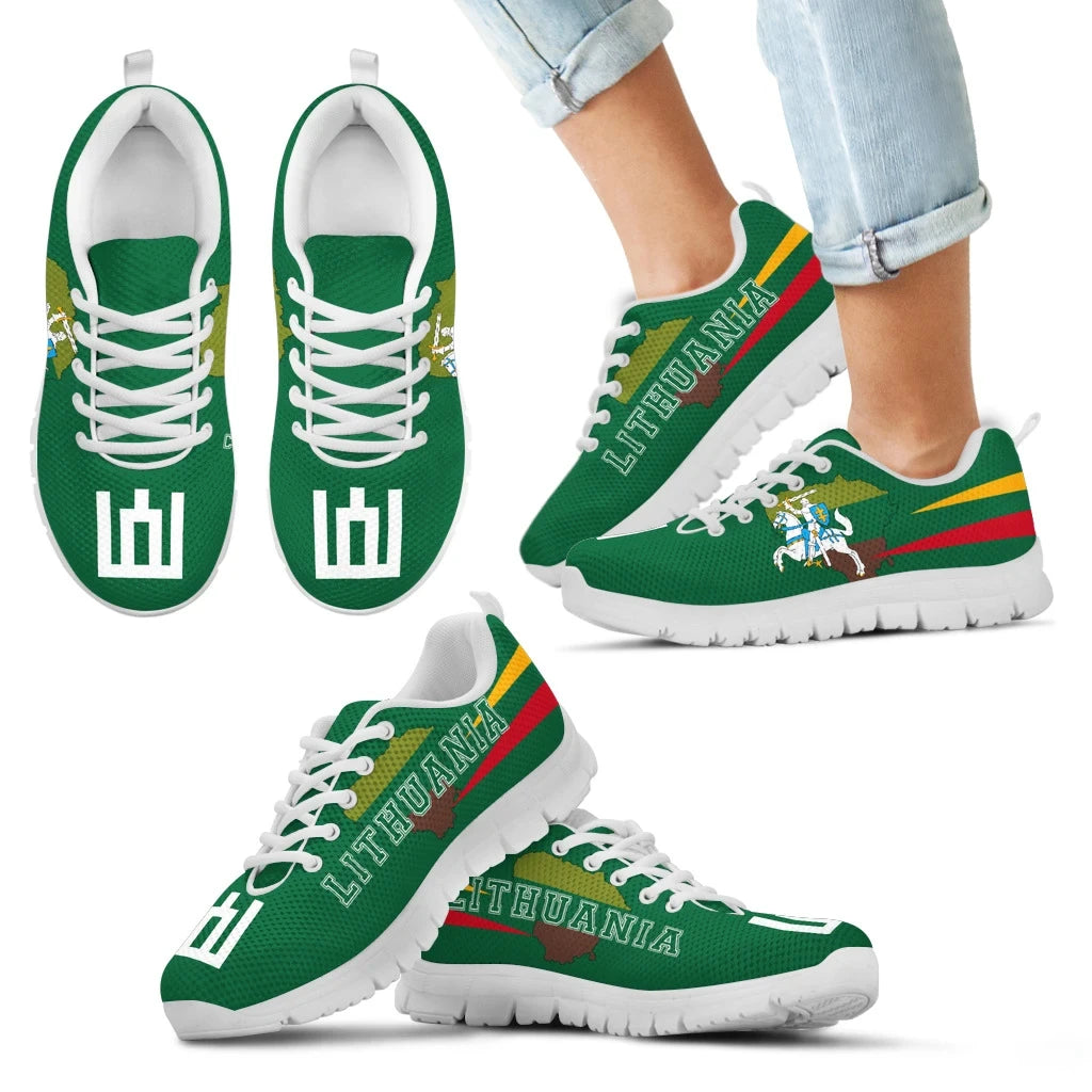 Lithuania Flag Sneakers - Map Version RLT6 - Wonder Print Shop
