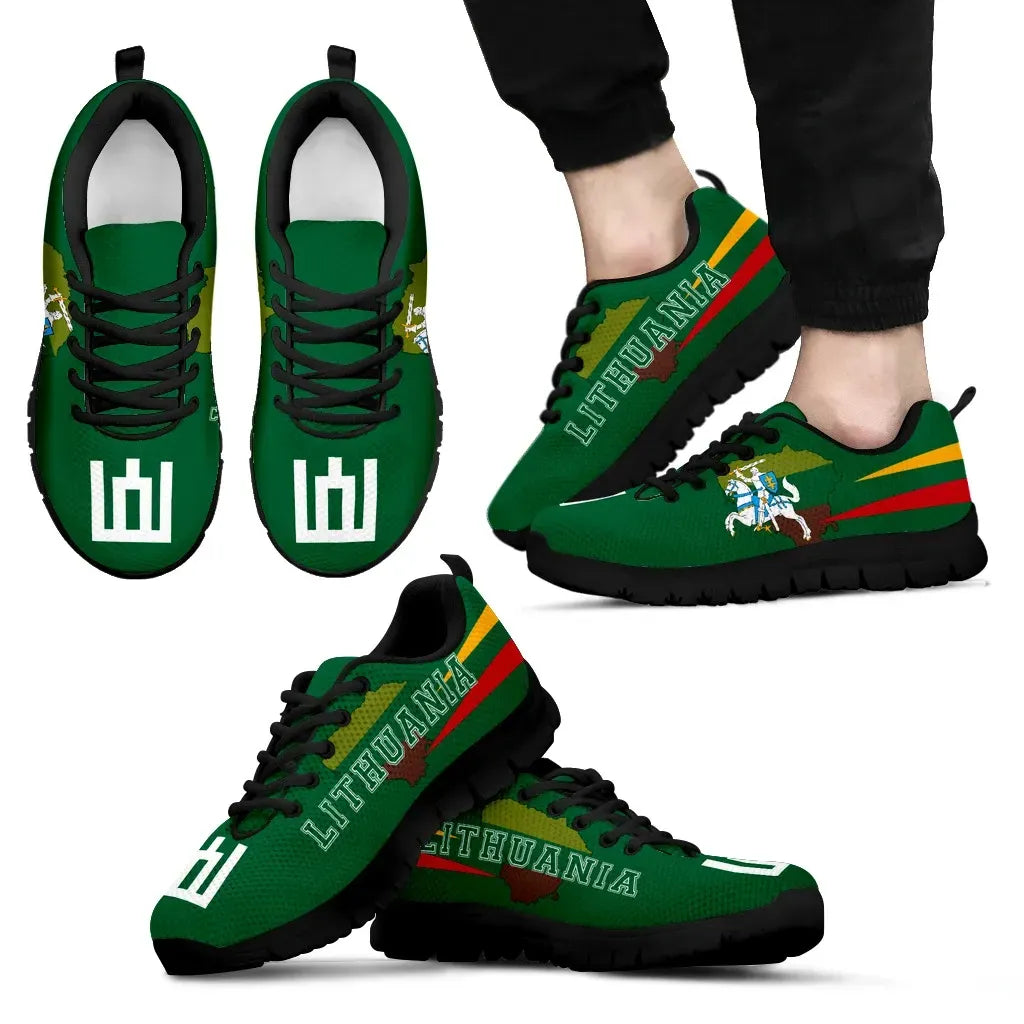Lithuania Flag Sneakers - Map Version RLT6 - Wonder Print Shop