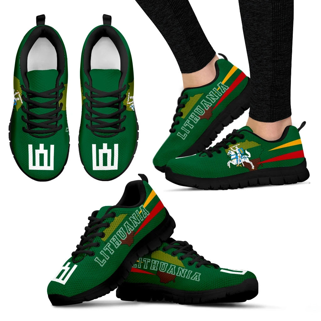 Lithuania Flag Sneakers - Map Version RLT6 - Wonder Print Shop