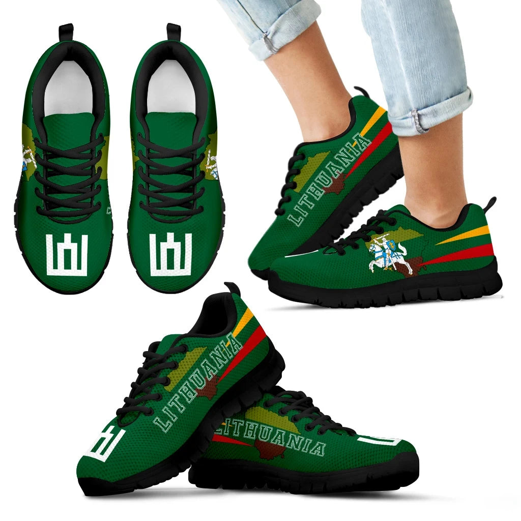 Lithuania Flag Sneakers - Map Version RLT6 - Wonder Print Shop