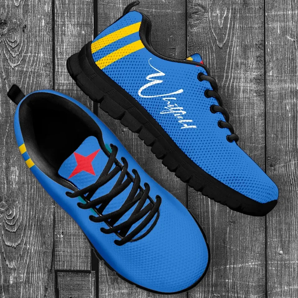 (Custom) Aruba Sneakers Flag Personal Signature RLT7 - Wonder Print Shop