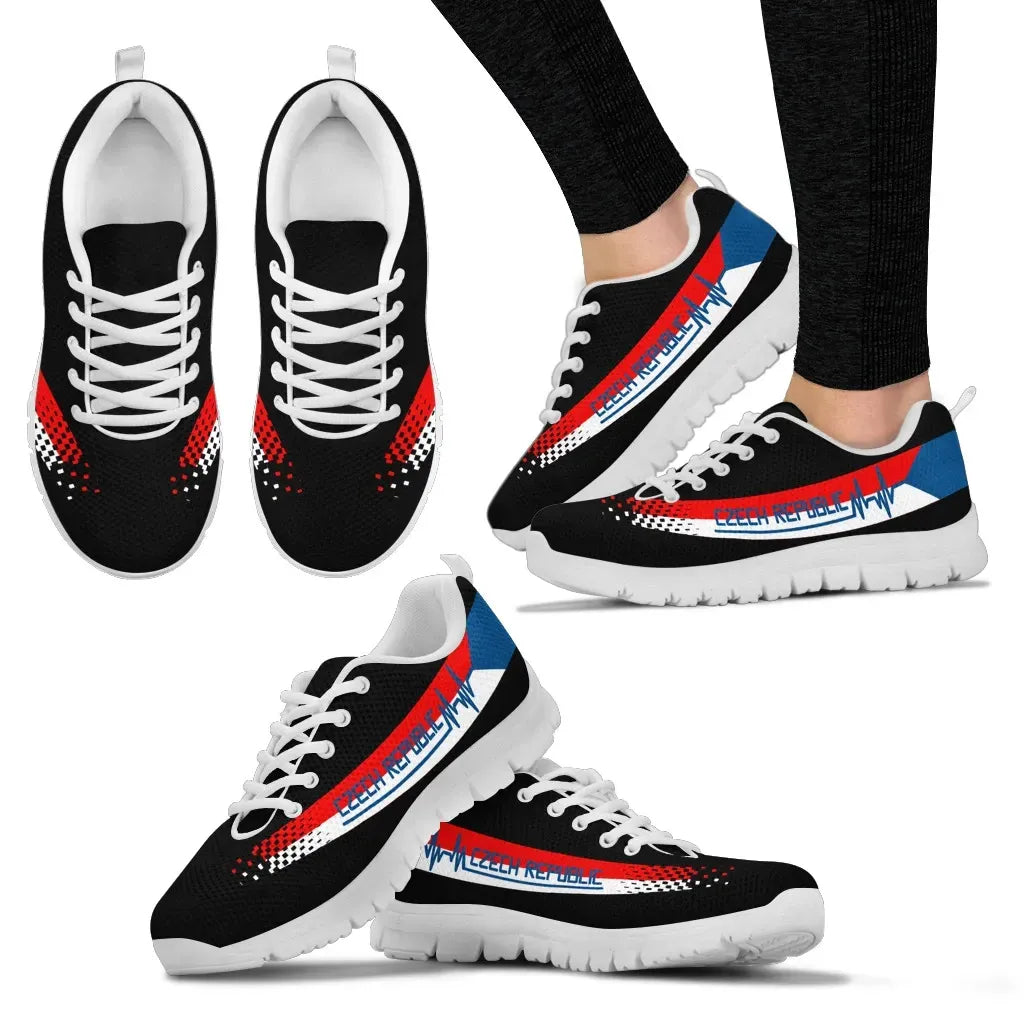 Czech Republic Heartbeat Sneakers RLT13 - Wonder Print Shop