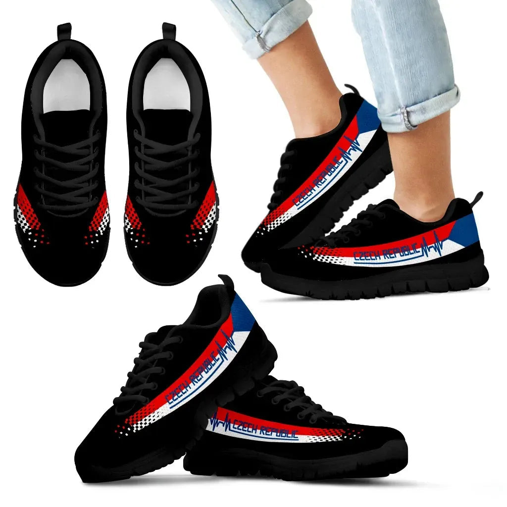 Czech Republic Heartbeat Sneakers RLT13 - Wonder Print Shop