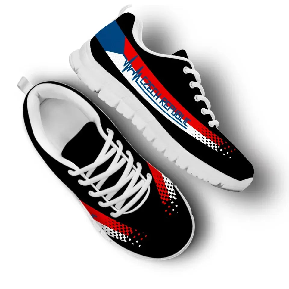 Czech Republic Heartbeat Sneakers RLT13 - Wonder Print Shop