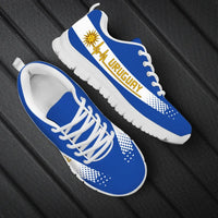 Uruguay Heartbeat Sneakers National Flag Color RLT6 - Wonder Print Shop