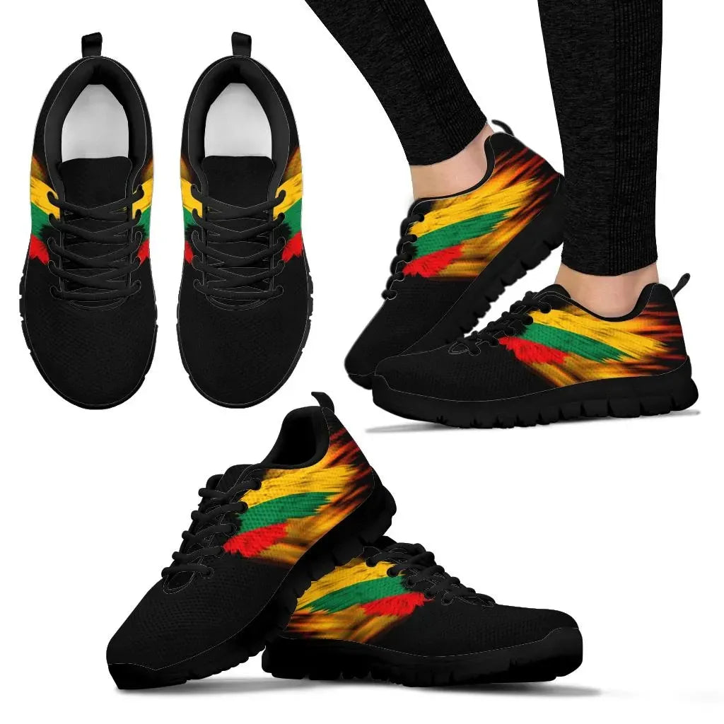 Lithuania Sneakers - Fire Wings and Flag RLT6 - Wonder Print Shop