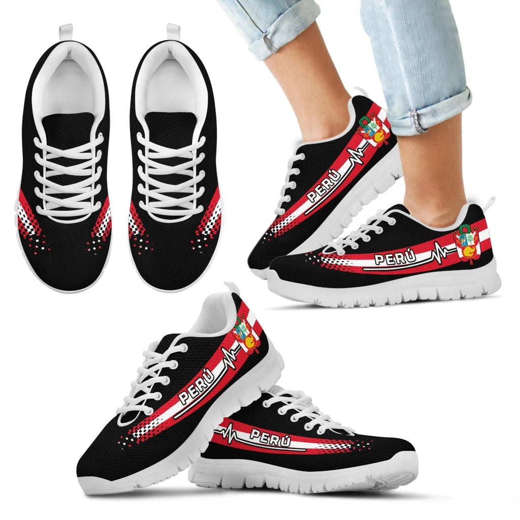 Peru Heartbeat Sneakers RLT7 - Wonder Print Shop