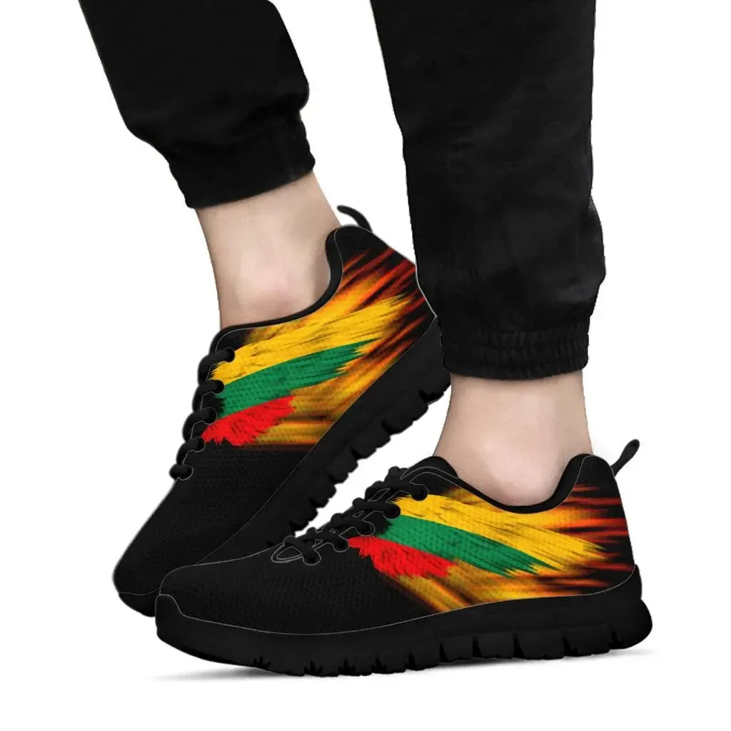 Lithuania Sneakers - Fire Wings and Flag RLT6 - Wonder Print Shop