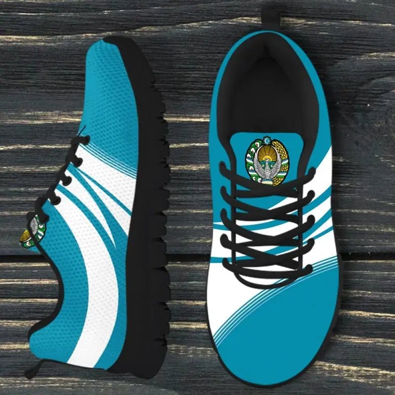 Uzbekistan Coat Of Arms Sneakers Cricket RLT12 - Wonder Print Shop